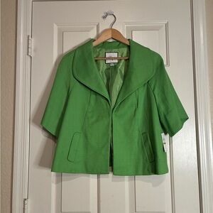 Chaus Vibrant Green Cape Jacket